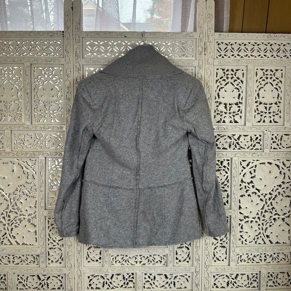 Iris Setlakwe Gray Wool Blend Removable Collar Single Button Blazer Jacket Sz XS - Picture 5 of 9